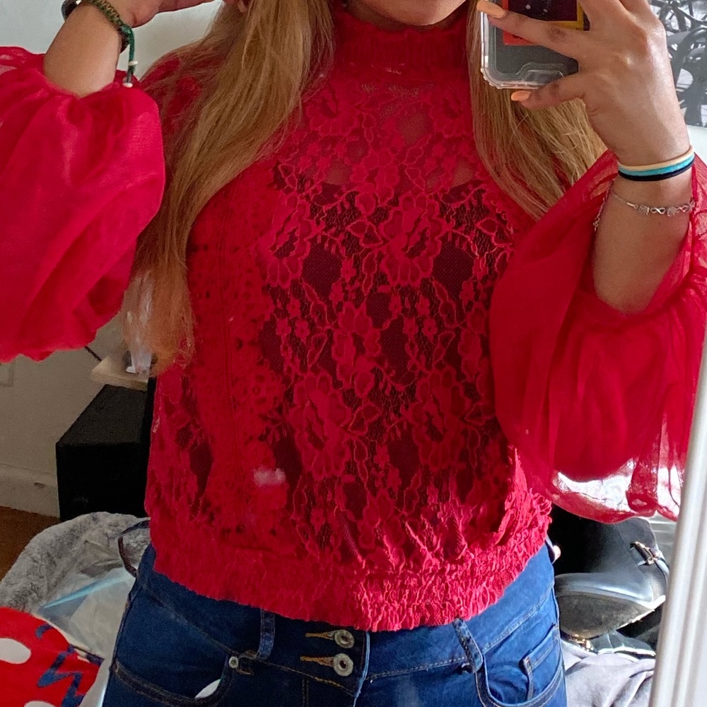 flower see through party shirt